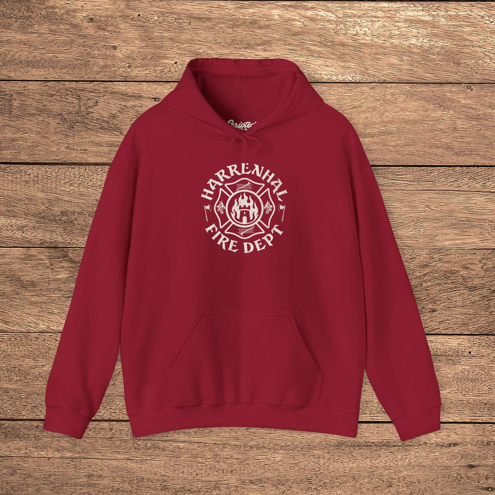 Red Harrenhal Fire Department vintage distressed graphic t-shirt, soft Bella+Canvas cotton Game of Thrones inspired tee