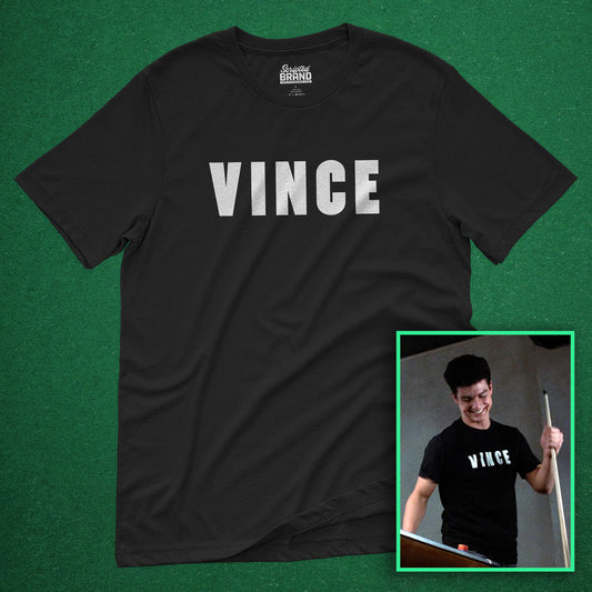 VINCE graphic t-shirt inspired by Tom Cruise in The Color of Money, soft Bella+Canvas cotton 80s movie tee