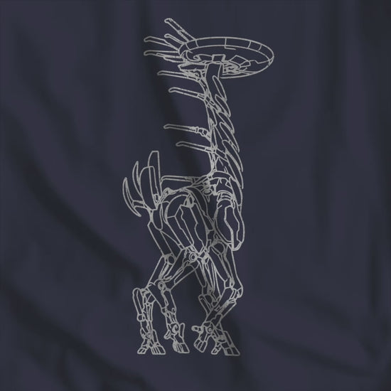 Video of Tallneck vintage line-art tee inspired by Horizon Zero Dawn and Forbidden West
