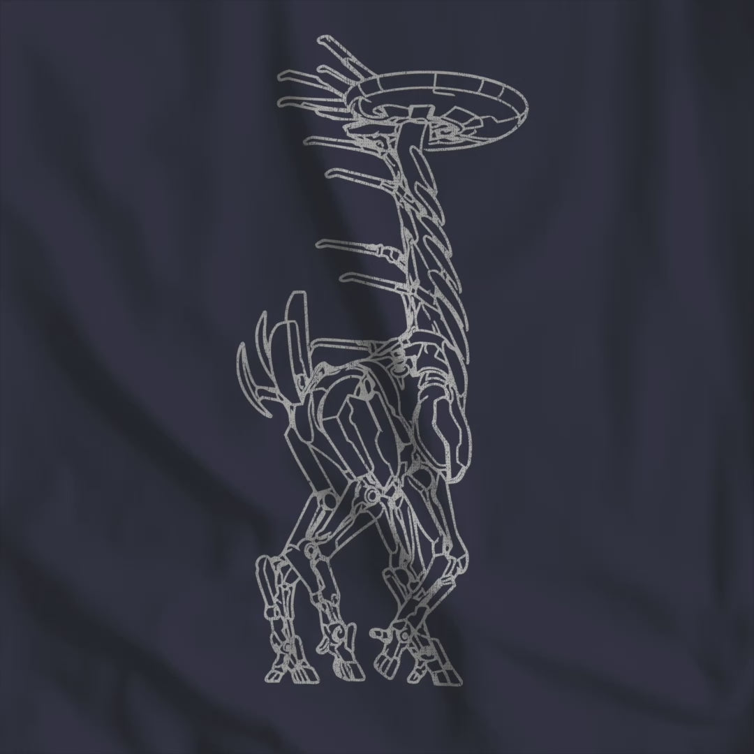 Video of Tallneck vintage line-art tee inspired by Horizon Zero Dawn and Forbidden West