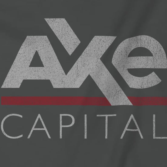Video of soft Bella+Canvas 3001 short-sleeve t-shirts featuring the Axe Capital logo from the TV show Billions in a vintage distressed style, sold by ScriptedBrand.