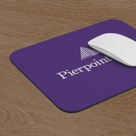 Video of Purple 9x8 mouse pad featuring the Pierpoint & Co. logo inspired by the HBO series Industry