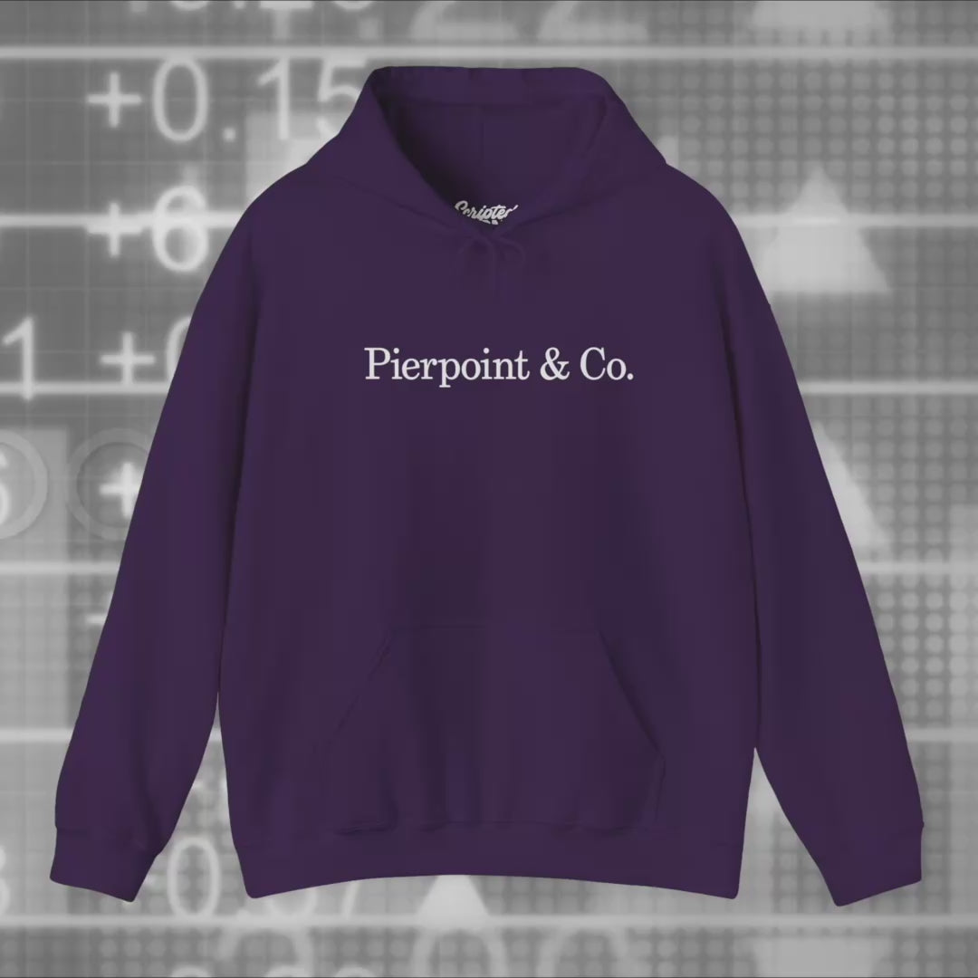 Video featuring soft Unisex Hoodie Heavy Blend Hooded Sweatshirts with the Pierpoint & Co logo worn by the character Eric Tao in the TV show Industry.
